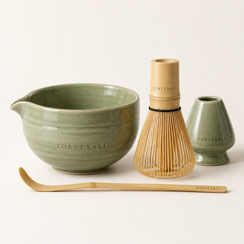 ZORVEXALI Ceramic Matcha Whisk Set