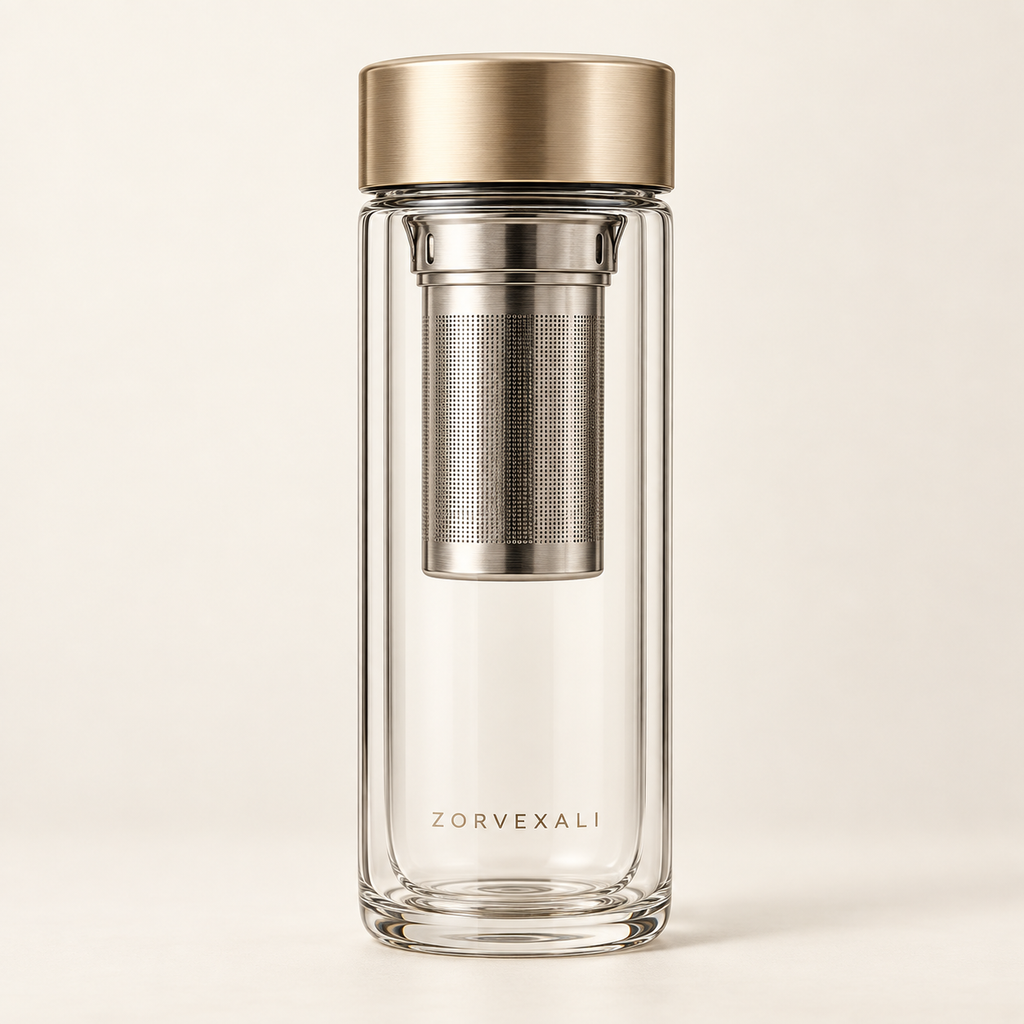 ZORVEXALI Double Wall Glass Tea Infuser