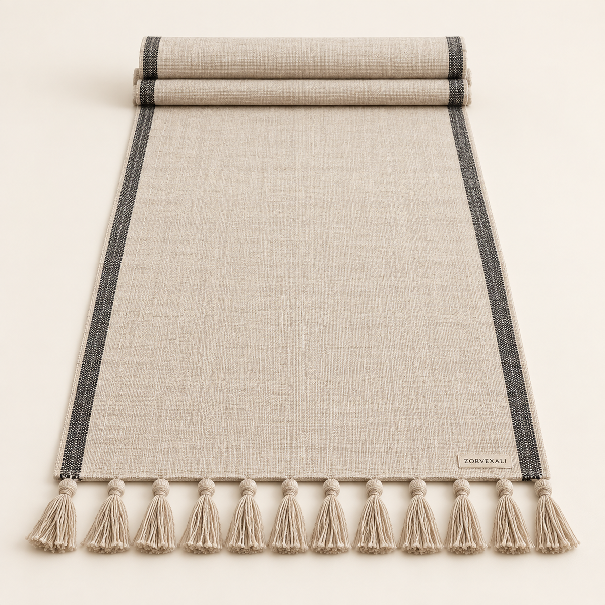 ZORVEXALI Linen Blend Table Runner