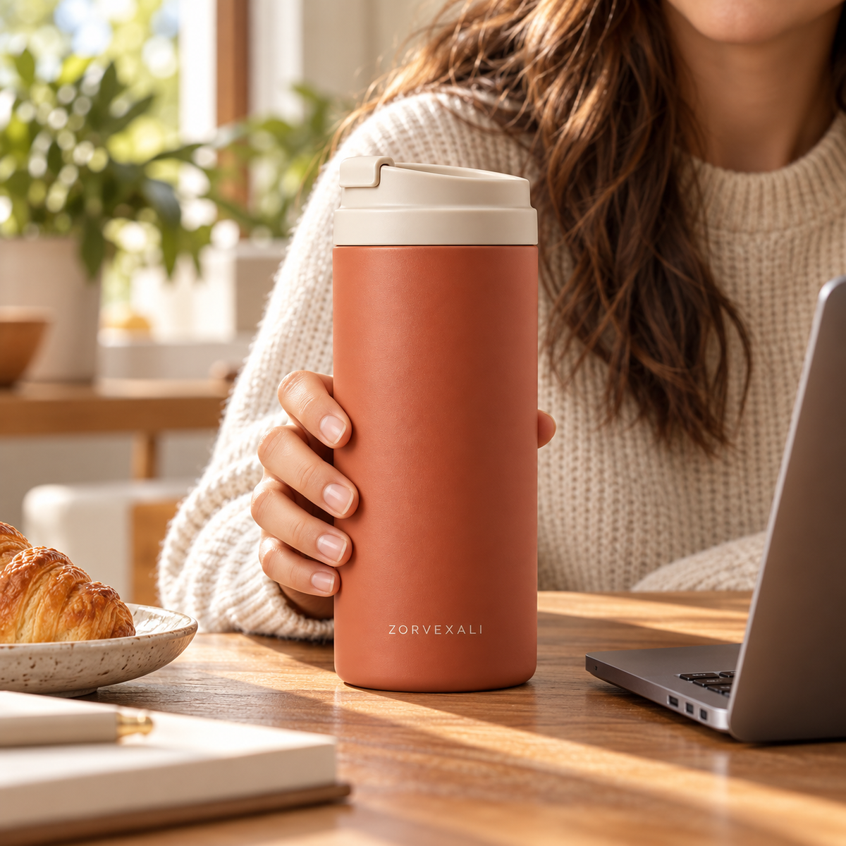 ZORVEXALI Insulated Travel Coffee Tumbler
