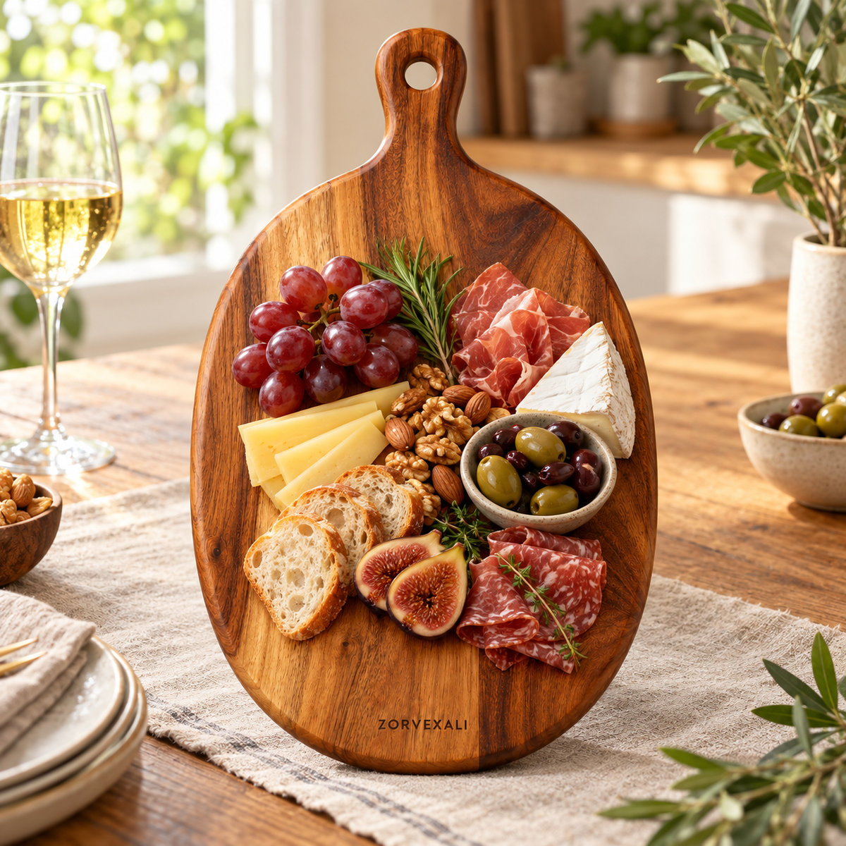 ZORVEXALI Acacia Wood Serving Board
